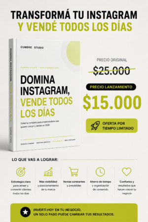Domina Instagram y aprendé a vender por Instagram todos los días | Ebook 2026