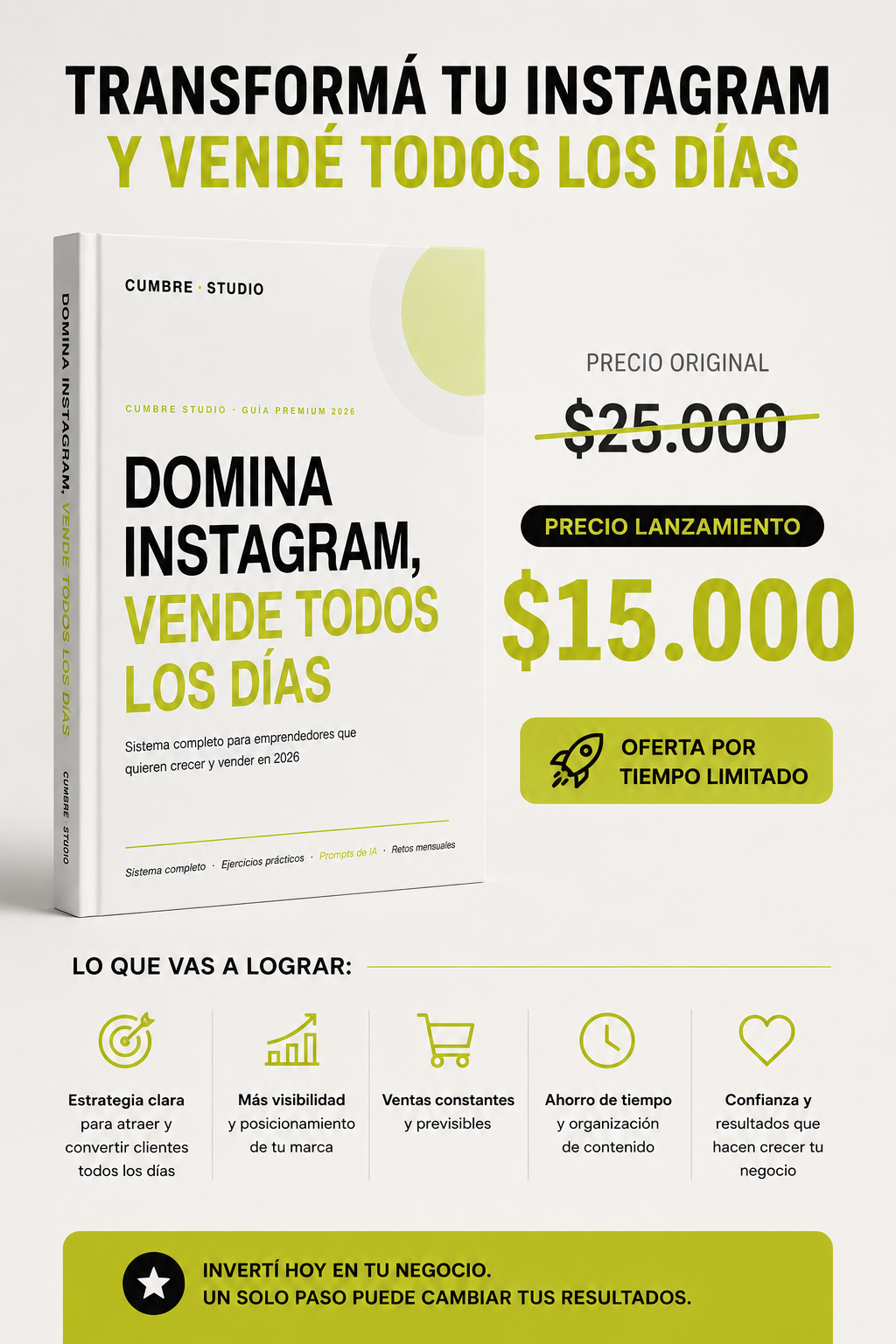 Domina Instagram, vende todos los días - Cumbre Studio